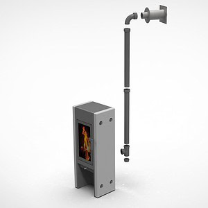 Rookkanaal geveldoorvoer complete set.