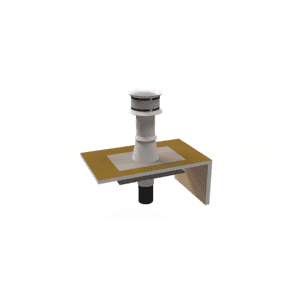 Rookkanaal dubbelwandig Dinak platdakdoorvoer complete set.